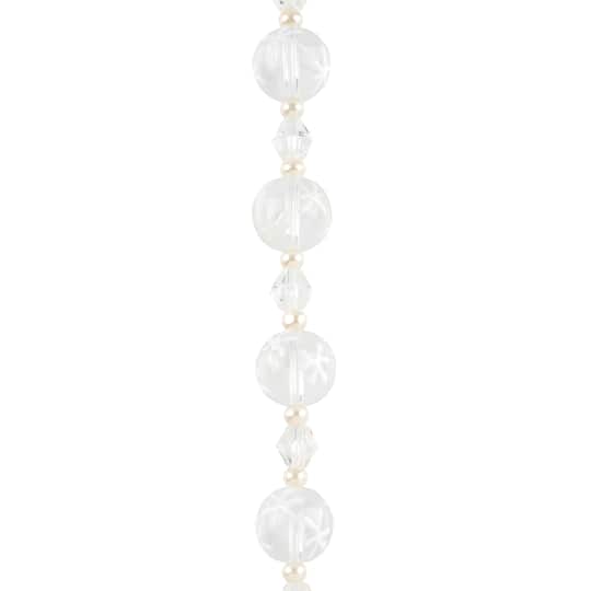 Snowflake Lampwork Glass Round Bead Mix by Bead Landing&#x2122;
